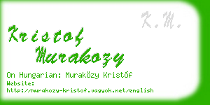 kristof murakozy business card
