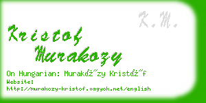 kristof murakozy business card